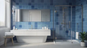 entretenir salle de bain bleu