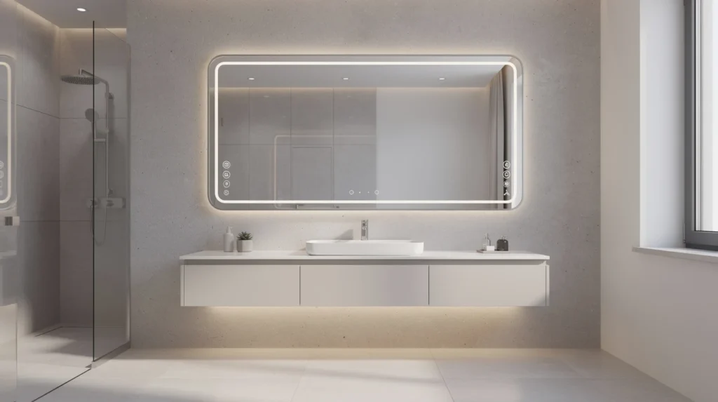 miroir salle de bain high tech