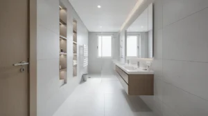 salle de bain en longueur