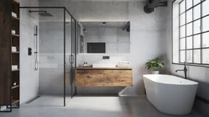 salle de bain industrielle