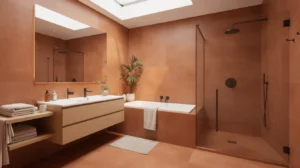 salle de bain terracotta